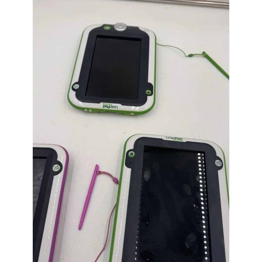 Lot Of 3 Leap Frog: Leap Pad Ultra Tablets Untested No Cracks With Stylist EUc